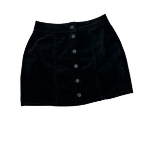 Brandy Melville Black Velvet Mini Skirt XS